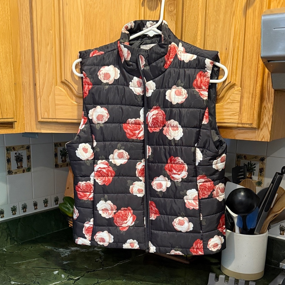 Loft Floral Puffer Vest
